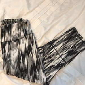 Grey and Black soft silk workout pants
